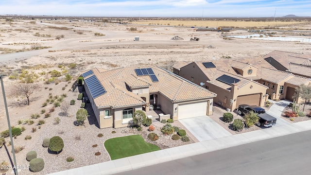 aerial view featuring view of desert