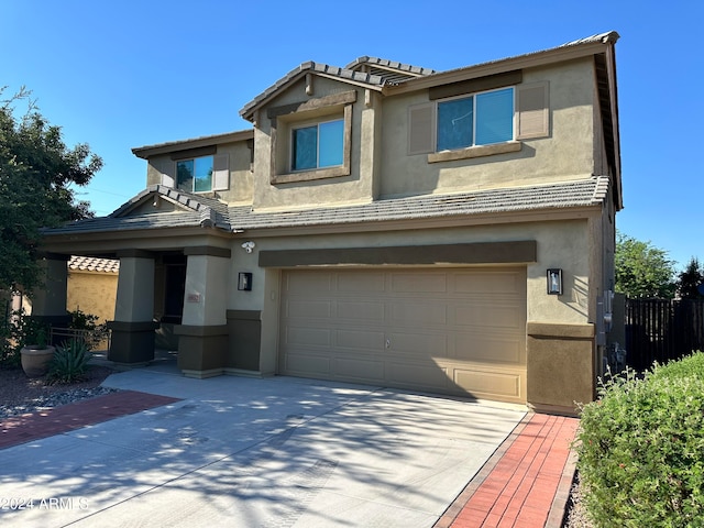 view of front of home featuring a garage