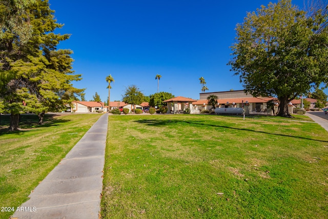 view of front of house with a front yard