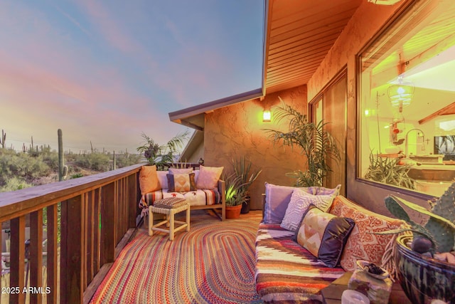 view of deck at dusk