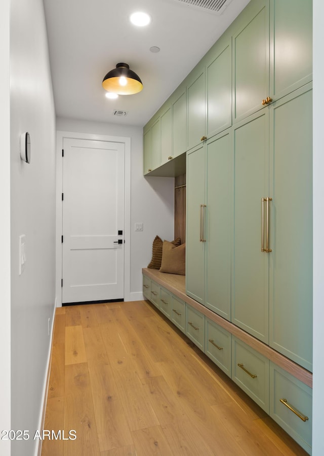 10220 N 66th St, Paradise Valley, AZ 85253 - mudroom with baseboards, light wood-type flooring, and visible vents