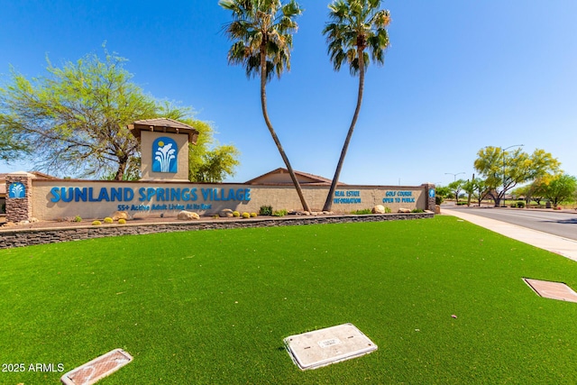 view of community sign