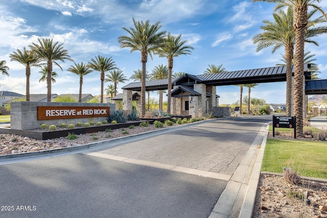 5901 E Sierra Morena St, Mesa, AZ 85215 - view of road with a gated entry and curbs