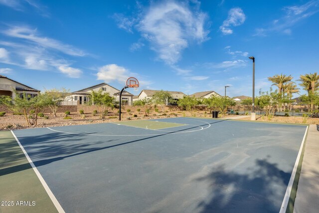 5901 E Sierra Morena St, Mesa, AZ 85215 - view of sport court featuring fence, community basketball court, and a residential view