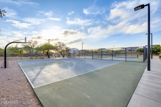 5901 E Sierra Morena St, Mesa, AZ 85215 - view of sport court with fence, community basketball court, and a tennis court