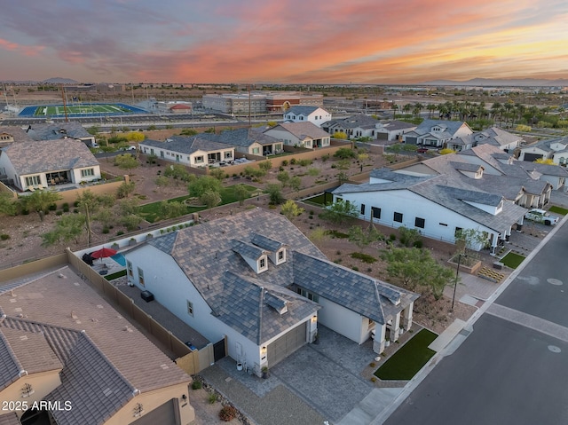 5901 E Sierra Morena St, Mesa, AZ 85215 - aerial view at dusk with a residential view