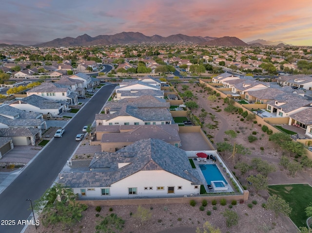 5901 E Sierra Morena St, Mesa, AZ 85215 - birds eye view of property featuring a mountain view and a residential view