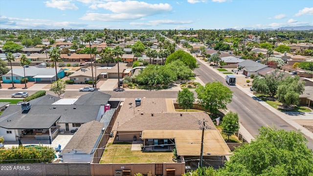 drone / aerial view with a residential view