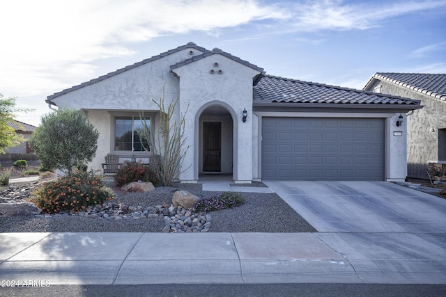 view of front facade with a garage