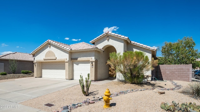 view of front of home featuring a garage