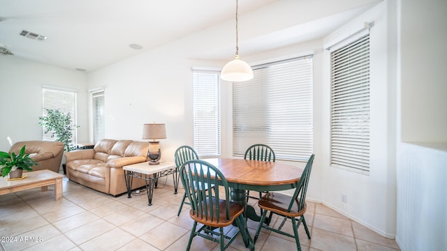 view of tiled dining room