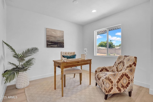 2712 N 20th Dr, Phoenix, AZ 85009 - office featuring light wood-type flooring and recessed lighting