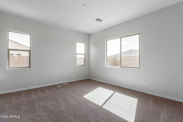 unfurnished room with carpet