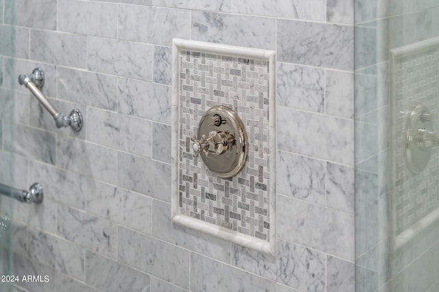 exterior details with tiled shower