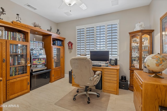 office with ceiling fan