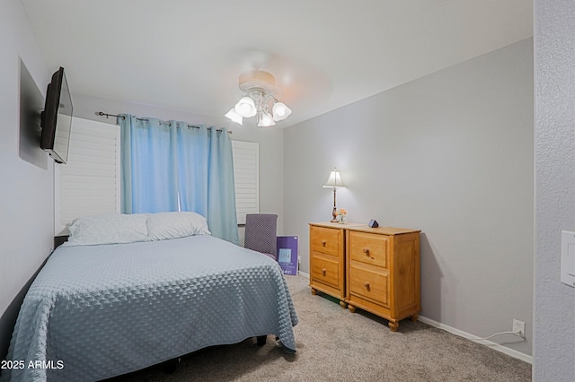 5049 E Duane Ln, Cave Creek, AZ 85331 - bedroom featuring a ceiling fan, baseboards, and light carpet
