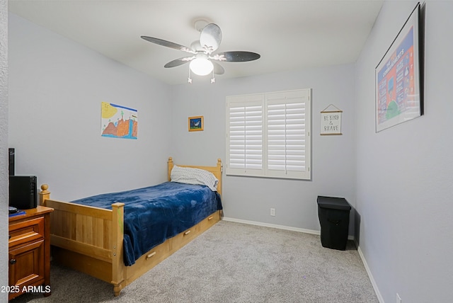 5049 E Duane Ln, Cave Creek, AZ 85331 - carpeted bedroom with baseboards and ceiling fan