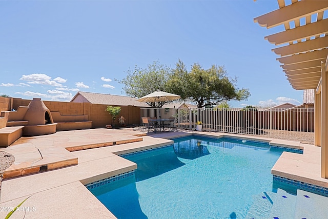 5049 E Duane Ln, Cave Creek, AZ 85331 - view of swimming pool with a fenced in pool, a fenced backyard, and a patio area