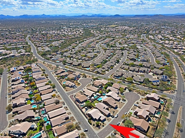 5049 E Duane Ln, Cave Creek, AZ 85331 - aerial view with a mountain view and a residential view