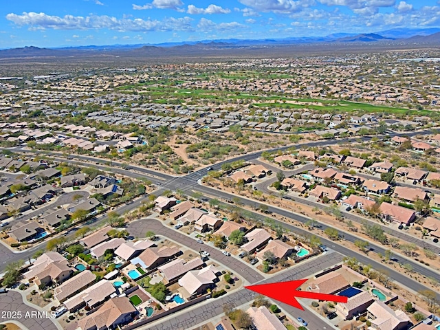 5049 E Duane Ln, Cave Creek, AZ 85331 - birds eye view of property featuring a mountain view