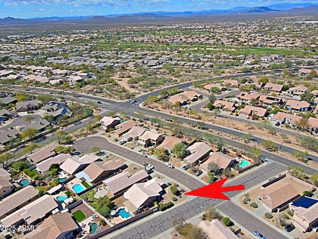 5049 E Duane Ln, Cave Creek, AZ 85331 - drone / aerial view with a residential view and a mountain view