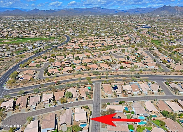 5049 E Duane Ln, Cave Creek, AZ 85331 - aerial view featuring a residential view and a mountain view