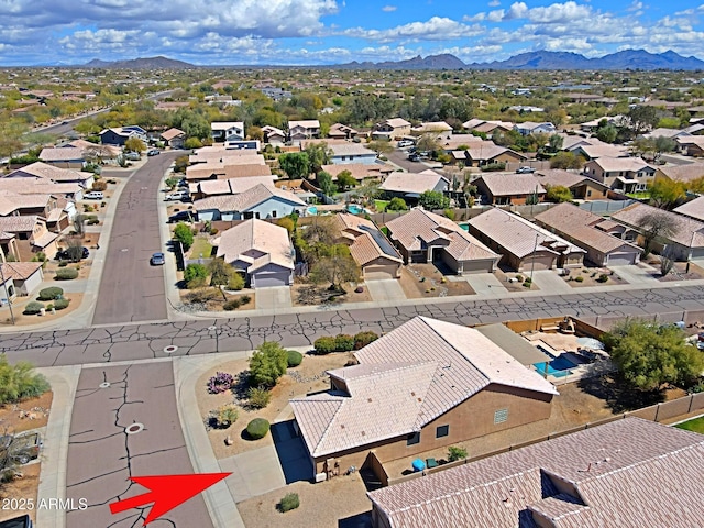 5049 E Duane Ln, Cave Creek, AZ 85331 - bird's eye view featuring a residential view and a mountain view