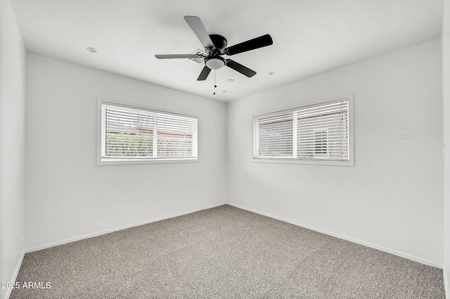 508 S Pasadena, Mesa, AZ 85210 - unfurnished room featuring carpet floors, baseboards, and a ceiling fan