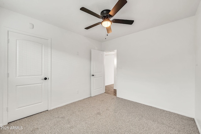 508 S Pasadena, Mesa, AZ 85210 - unfurnished bedroom with carpet flooring, baseboards, and a ceiling fan