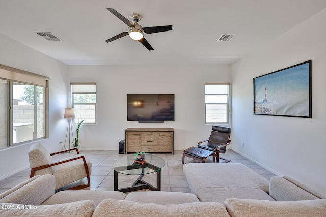 17082 S 182nd Ave, Goodyear, AZ 85338 - living area featuring ceiling fan and light tile patterned floors