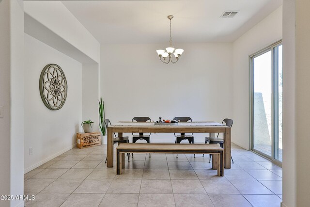 17082 S 182nd Ave, Goodyear, AZ 85338 - dining space featuring a chandelier and light tile patterned flooring