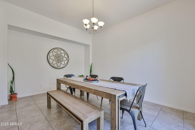 17082 S 182nd Ave, Goodyear, AZ 85338 - dining space featuring a chandelier and light tile patterned floors