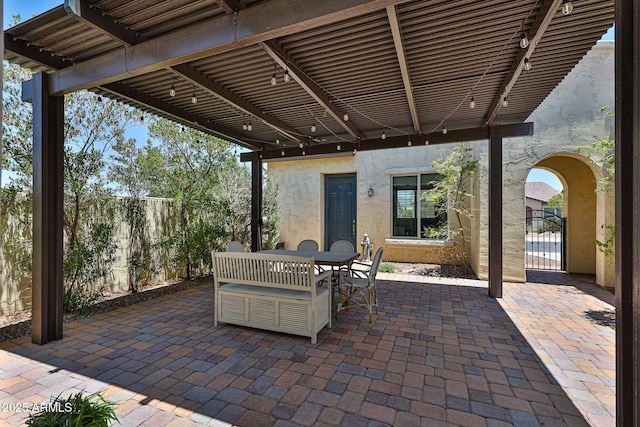 17082 S 182nd Ave, Goodyear, AZ 85338 - view of patio / terrace featuring a pergola and outdoor dining space