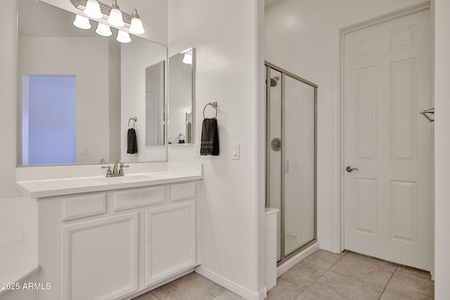 17082 S 182nd Ave, Goodyear, AZ 85338 - full bath featuring tile patterned floors, a stall shower, and vanity