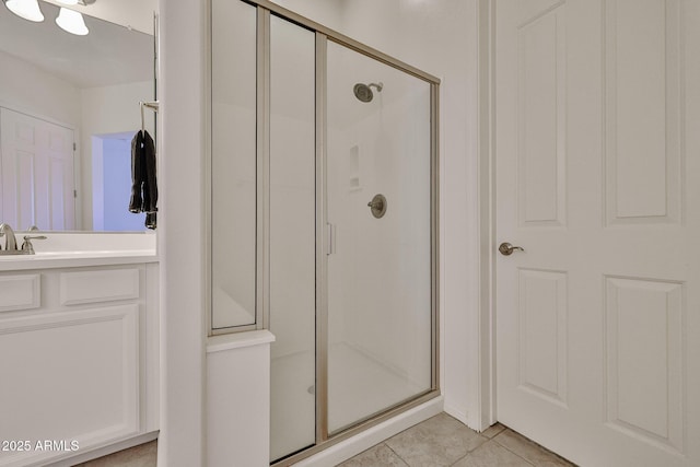17082 S 182nd Ave, Goodyear, AZ 85338 - full bathroom with a stall shower, tile patterned flooring, and vanity