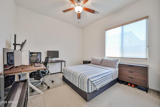 17082 S 182nd Ave, Goodyear, AZ 85338 - bedroom with carpet flooring, an office area, and ceiling fan