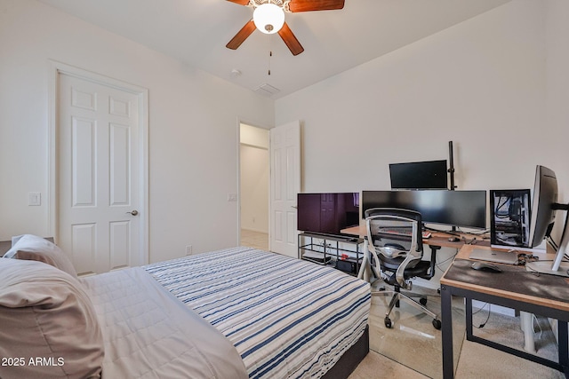 17082 S 182nd Ave, Goodyear, AZ 85338 - bedroom with an office area and ceiling fan