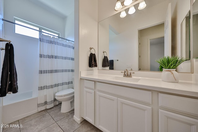 17082 S 182nd Ave, Goodyear, AZ 85338 - bathroom with vanity, tile patterned flooring, and shower / tub combo