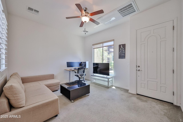 17082 S 182nd Ave, Goodyear, AZ 85338 - carpeted living area featuring a ceiling fan and baseboards