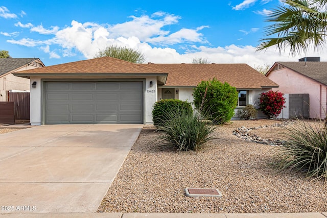 ranch-style house with a garage