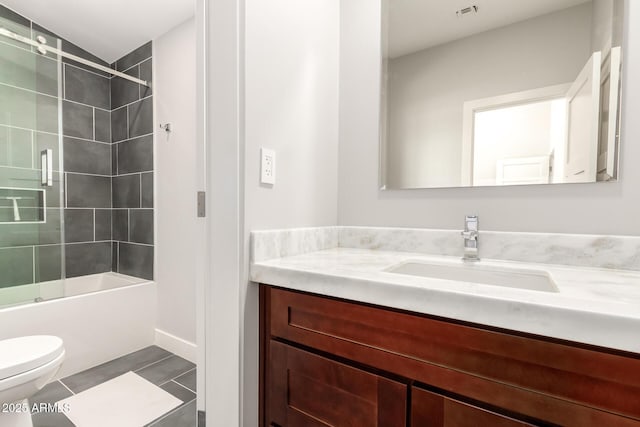 1513 S 108th Way, Chandler, AZ 85286 - bathroom with vanity, toilet, tub / shower combination, and tile patterned floors