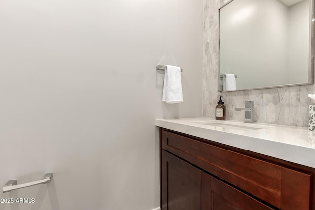 1513 S 108th Way, Chandler, AZ 85286 - bathroom featuring vanity, tasteful backsplash, and baseboards