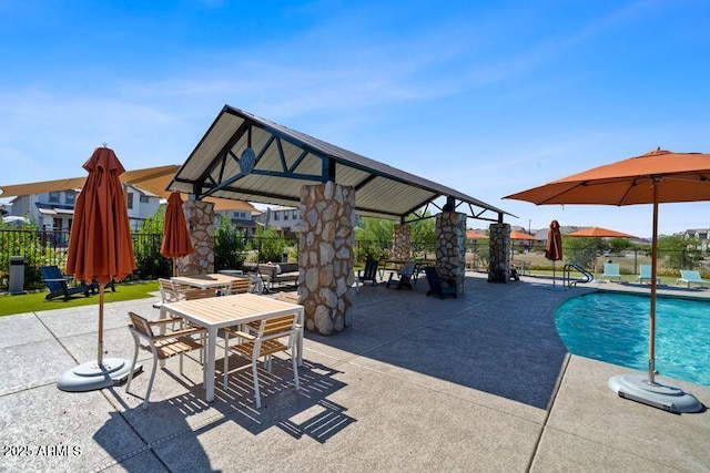 14659 W Sand Hills Rd, Surprise, AZ 85387 - view of patio featuring a gazebo and outdoor dining area