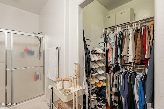 view of walk in closet