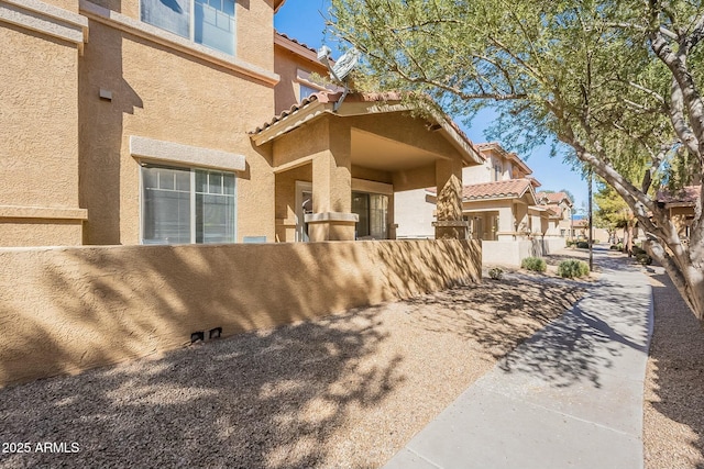 view of front of house with stucco siding