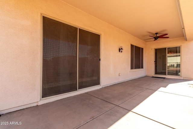 view of patio / terrace with ceiling fan