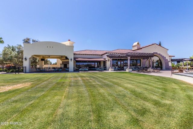 exterior space with a gazebo and a yard