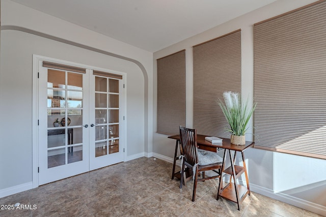 office space with french doors