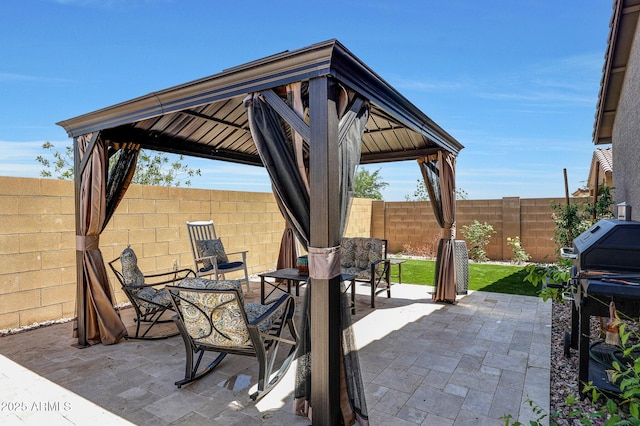 19560 W Valle Vista Way, Litchfield Park, AZ 85340 - view of patio featuring a gazebo and a fenced backyard