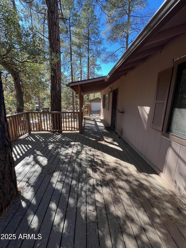 view of wooden terrace